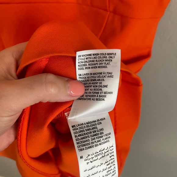 On 34th ~ Orange Sleeveless Square Neck A-Line Mini Dress - Picture 7 of 8